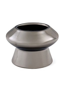 Горшок для цветов «Лайтнес», 16×16×12 см, керамика, серебристый