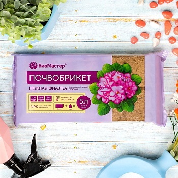 Почвобрикет БиоМастер «Нежная фиалка», 5 л