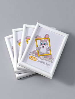 Набор фоторамок для фото 10×15 см «Радуга», 4 шт., белый, (пластиковый экран)