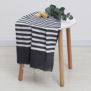 Полотенце - пештемаль пляжное LoveLife Marine, 75×170 см, чёрное