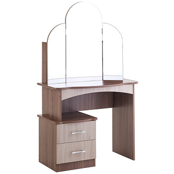 Столик туалетный «Диана», 1550×900×480 мм, цвет ясень шимо тёмный, светлый