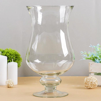 Ваза «Амфора», средняя, 3.8 л, 16×30 см, стекло, прозрачная