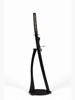 Макет оружия «Сувенирная катана на подставке», чёрные ножны с иероглифами, 104 см