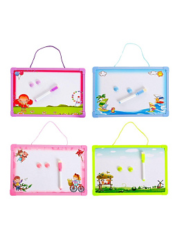 Доска магнитная, маркер и 2 магнита в комплекте, МИКС