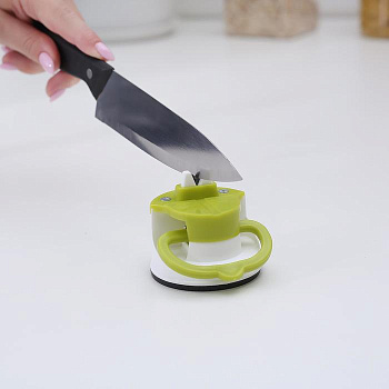 Точилка для ножей на присоске Libra Plast, пластик, МИКС