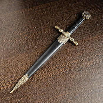 Макет оружия «Сувенирный кортик на ножнах. Голова льва», 35 см