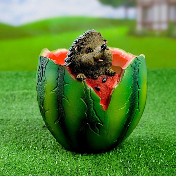 Декоративное кашпо для цветов «Арбуз», 14×17 см, полистоун