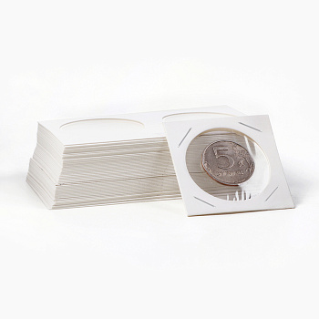 Набор холдеров для монет под скрепку, d=4 см, 50 шт.