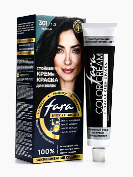 Краска для волос FARA NC тон 301/1.0 - Черный, 116 г