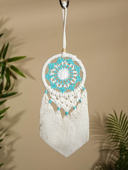 Ловец снов «Голубой цветок», 12×33 см