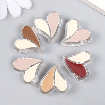 Бусина для рукоделия и плетения «Арт Узор. Кофейный аромат. Сердечко. Половинки», пластик, глянец, 2.3×2.4×0.9 см, МИКС