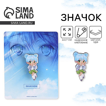 Значок деревянный «Милашка», аниме, 2×3.7 см