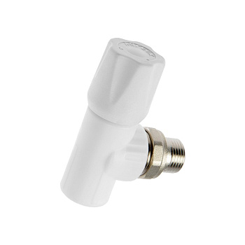 Вентиль полипропиленовый VALFEX, d=20×1/2", радиаторный, угловой