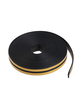 Уплотнитель резиновый ТУНДРА, профиль I, размер 9×2 мм, черный, в упаковке 10 м