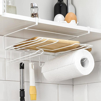 Держатель для кухонных принадлежностей Доляна, подвесной, белый