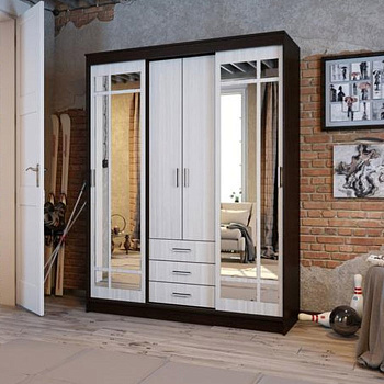 Шкаф – купе «Лорд», 1700×580×2200 мм, цвет венге/лоредо