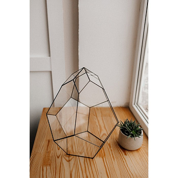 Флорариум «Бутон», стекло, швы чёрные