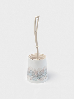 Ёршик для унитаза «Ракушки», 12×12×36 см, с подставкой