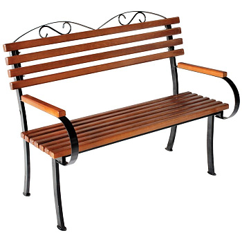 Скамейка садовая «Романтика», 118×64×95 см, металл, дерево