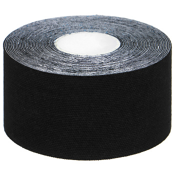 Кинезиотейп ONLYTOP, 3.8 см × 5 м, цвет чёрный