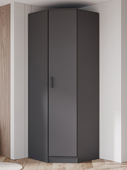 Шкаф угловой «ЭКО», 760(760)×2200×481 мм, цвет графит
