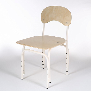 Стул детский регулируемый «Яшка», группа роста 1 – 3, цвет кремовый белый