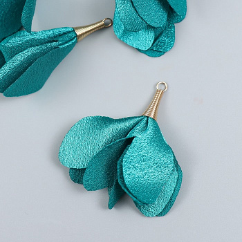 Декор для творчества текстиль «Бутон, хвойно-зелёный», набор 6 шт., 6 см