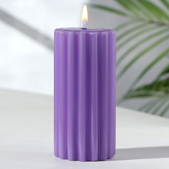 Ароматическая свеча - цилиндр «Рельеф. Горная лаванда», 5×10 см