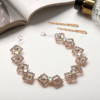 Аксессуар для волос «Каролин», квадраты, 23.5×2 см