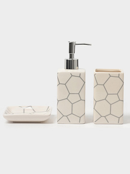 Аксессуары для ванной «Жираф», 3 предмета: мыльница, дозатор для мыла 360 мл, стакан 360 мл