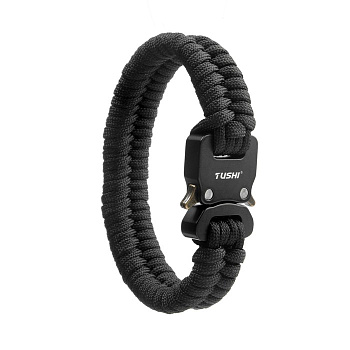 Браслет-паракорд «Кобра», 25 см, чёрный