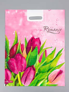 Пакет «Romance», полиэтиленовый с вырубной ручкой проруб. 41×51×4 80 мкм
