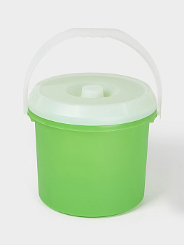 Ведро с крышкой, 15 л, d=30 см, h=28 см, МИКС