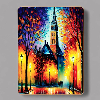 Картина акрил «Вечерний город», 40×30 см