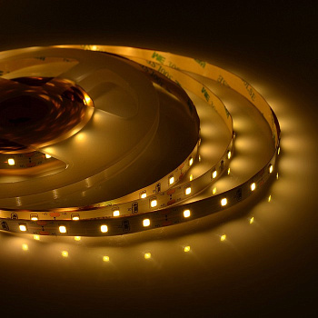 Комплект светодиодной ленты Apeyron 12В, SMD3528, 1 м, IP20, 60LED/м, 3000К, свечение тёплое белое