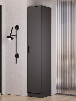 Шкаф – пенал «Соло», 400×490×2200 мм, цвет графит
