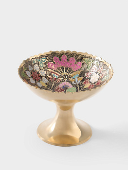 Креманка «Разноцветье», 14×14×10.5 см, латунь