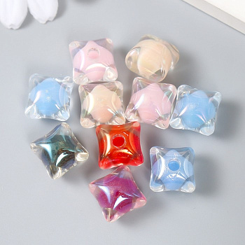 Бусина акрил с несквозным отверстием «Подушка - внутри», перламутр, 1.3×1.3 см, МИКС