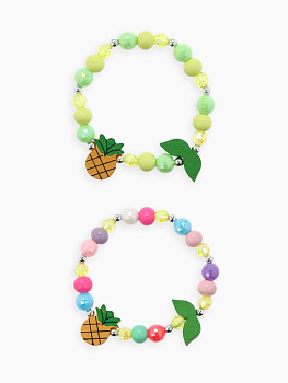 Браслет детский «Выбражулька. Ананас с листочками», d=5 см, МИКС