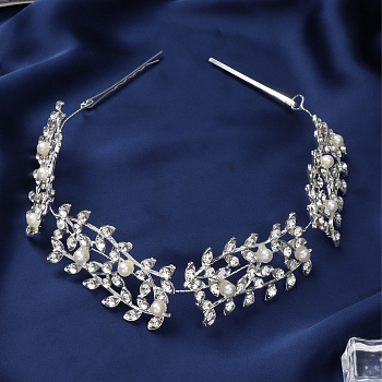 Аксессуар для волос «Леона», веточки, 26 см, серебро