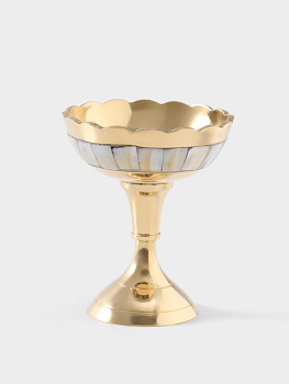 Креманка с ложечкой «Айс», 9.5 см, латунь