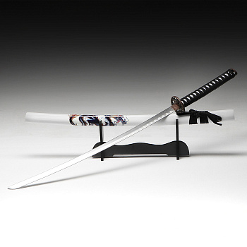 Макет оружия «Сувенирная катана. Иайта», 103 см, белые ножны с синим драконом