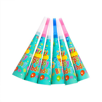 Дудка язычок «С днём рождения», набор 6 шт.