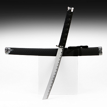 Макет оружия «Сувенирная катана. Бой», без подставки, чёрные ножны под змеиную кожу, матовый 70 см