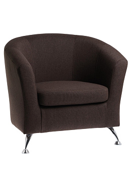 Кресло «Клик Мебель» Bo, 760×620×700 мм, рогожка coffee