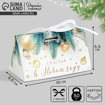 Бонбоньерка новогодняя «Новогоднее фото», 10×5.5×5.5 см, Новый год