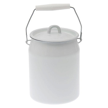 Бидон эмалированный с петлёй, 3 л, белый