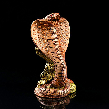 Статуэтка «Кобра», стразы, гипс, 22×23×38 см