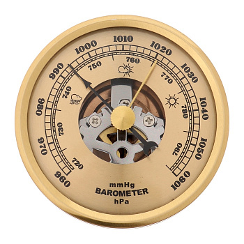 Барометр с шестерней, механический, настенный, d=7 см
