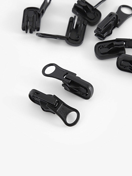 Бегунок автоматический для водонепроницаемой молнии «Спираль», реверсивный, №7, 10 шт., чёрный